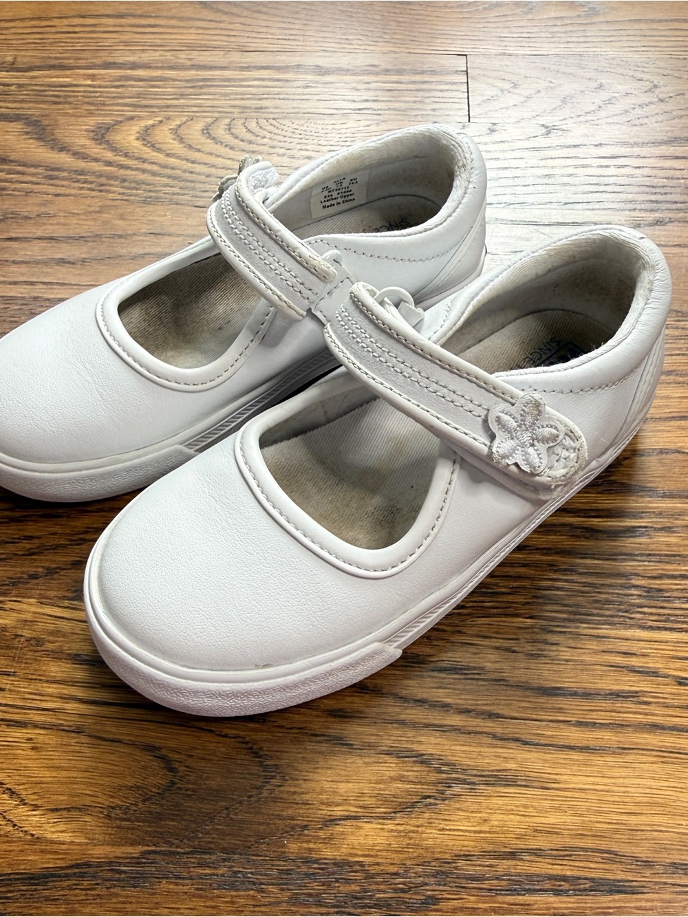 Keds Ella White Girls' Classic Leather Mary Jane Sneakers Hook & Loop Size 8.5 - Picture 6 of 11